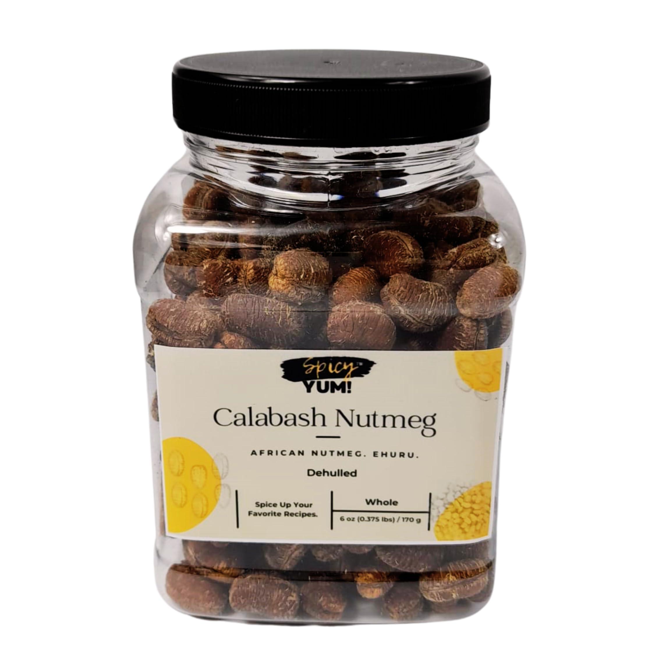 Spicy Yum! Spicy Yum! African Calabash Nutmeg (Ehuru, Efuru, Awiro) (Whole (Dehulled) - 2 oz.)