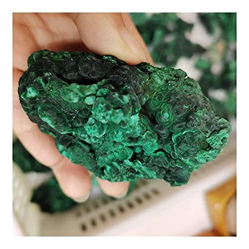 SAIYI Natural Green Malachite Raw Stone Beautiful Needle-Shaped Plus Velvet Quartz Stone Mineral Specimen Healing Home Decor Natural Decoration (Size : About 500g)