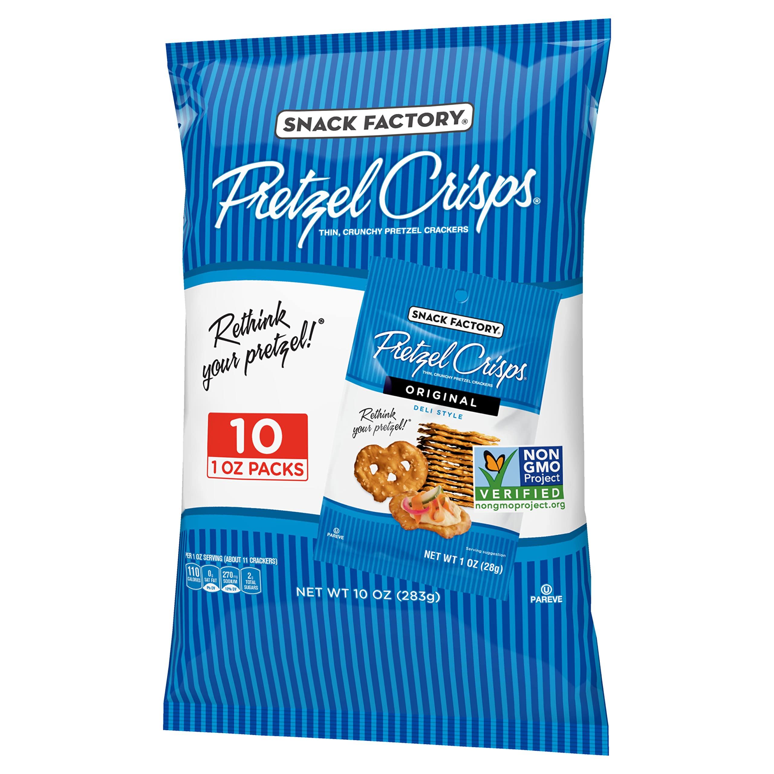 Snack Factory Snack Factory Pretzel Crisps, Original, 1 Oz Snack Packs, 10 Ct