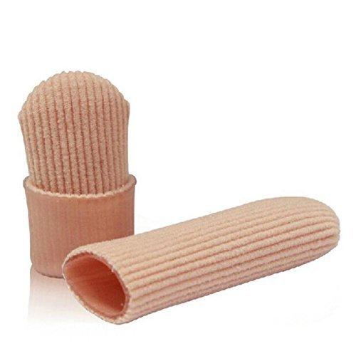 Sohler SOHLER 6 Packs Closed Toe Caps Finger Covers Sleeve Protectors, Elastic Fabric Lined with Soft Gel (Large 1"x 2-1/2")