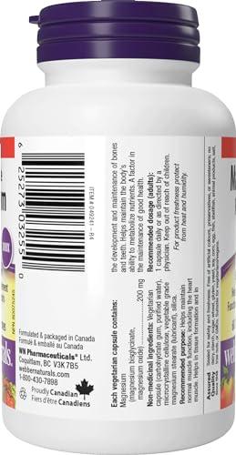 Webber Naturals Webber Naturals Magnesium Bisglycinate 200mg, 60 Vegetarian Capsules