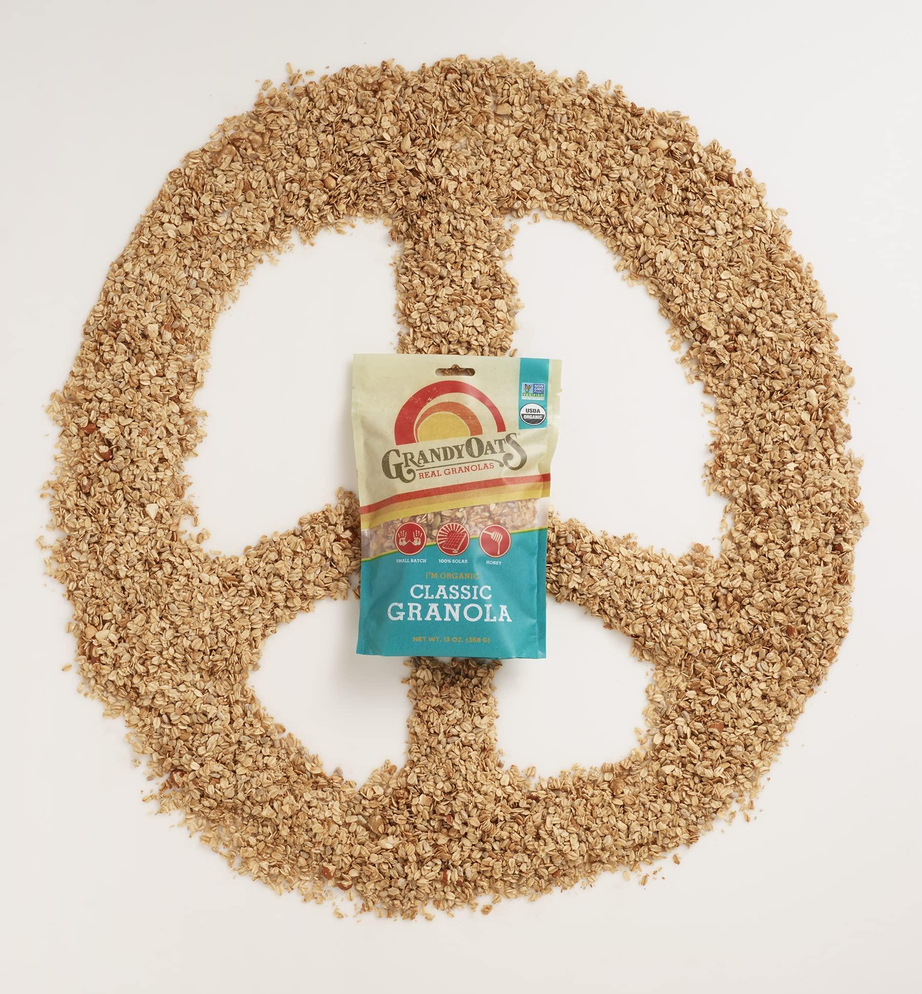 GrandyOats Grandy Oats Organic Granola,10lb Bulk Bag - Classic Granola with Organic Oats, Pumpkin Seeds, Walnuts & Cashews - Low Sugar, Dairy Free, High Protein Granola, Non-GMO & Kosher - 160 OZ