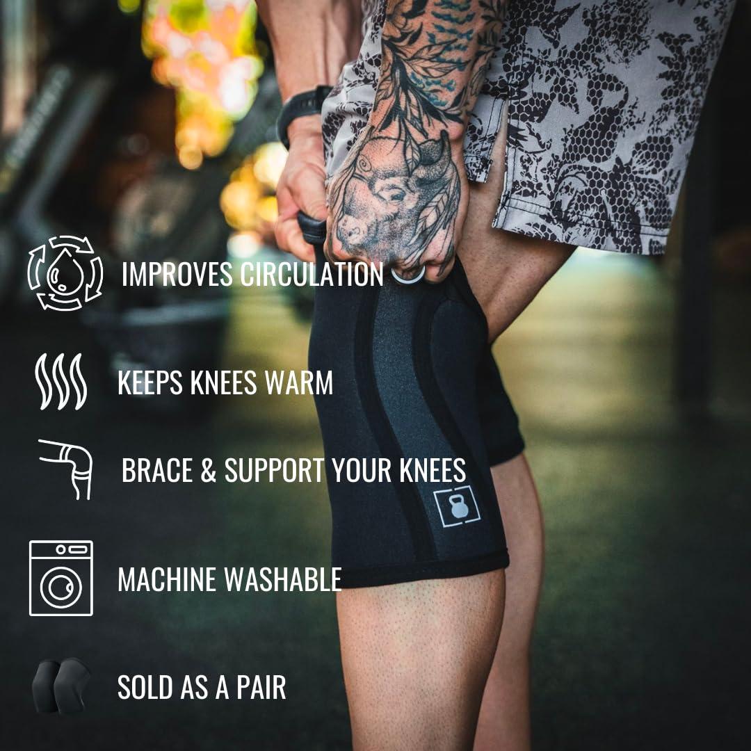 2POOD 2POOD Performance Knee Sleeve (Sold AS Pair of 2) for Fitness, Cross Training, Squatting, Weightlifting, Wrestling, Compression and More. (Black, X-Large)