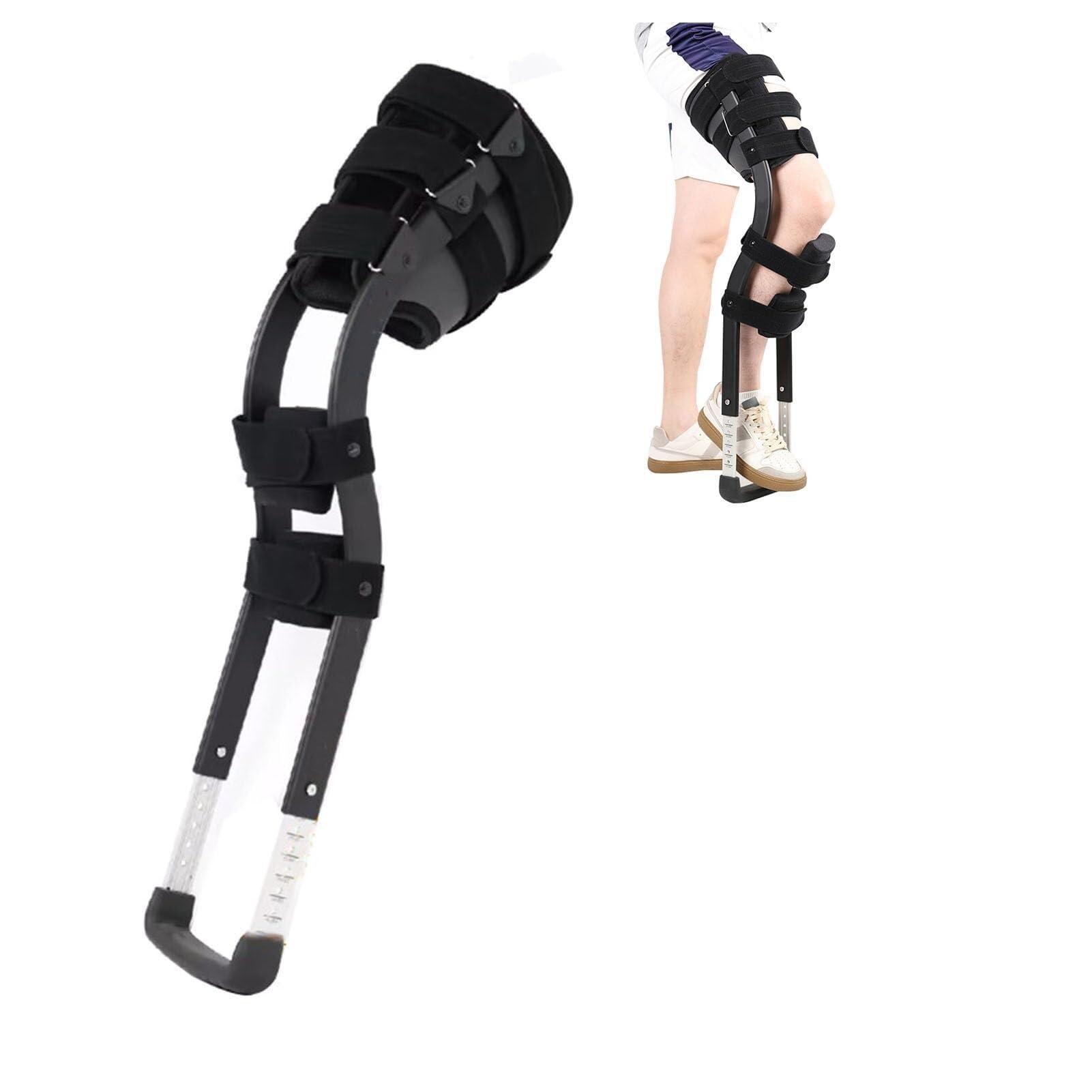 FoRes Pain Free Knee Crutch Hands Free Crutch for Adults Anti-Slip Knee Alternative to Crutches Adjustable Height Single Leg Telescopic Walker