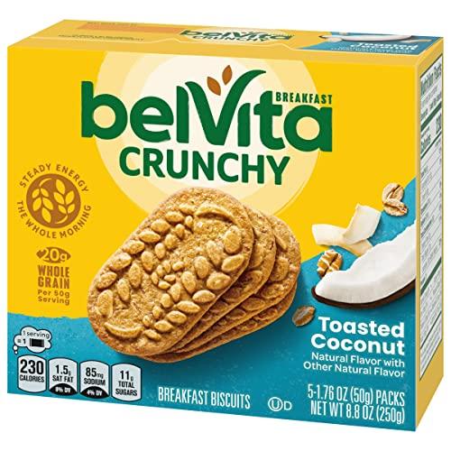 Belvita belVita Toasted Coconut Breakfast Biscuits, 5 Packs (4 Biscuits Per Pack)