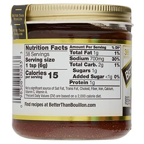 Better Than Bouillon Better Than Bouillon Organic Roasted Beef Base, Made with Seasoned Roasted Beef, USDA Organic, Blendable Base for Added Flavor, 38 Servings Per Jar (8 Ounce (Pack of 4))