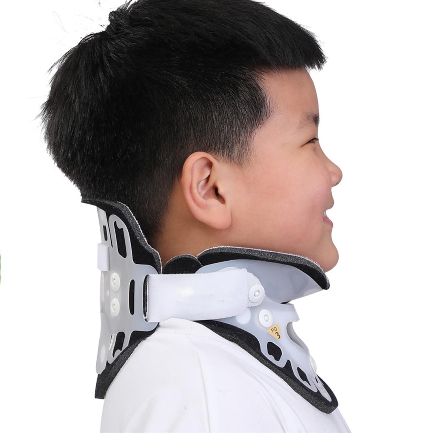 LekLai LekLai Child Neck Brace, Adjustable Anti Head Down Breathable Neck Brace Retainer for Kids Torticollis, Injury Support,M, Medium