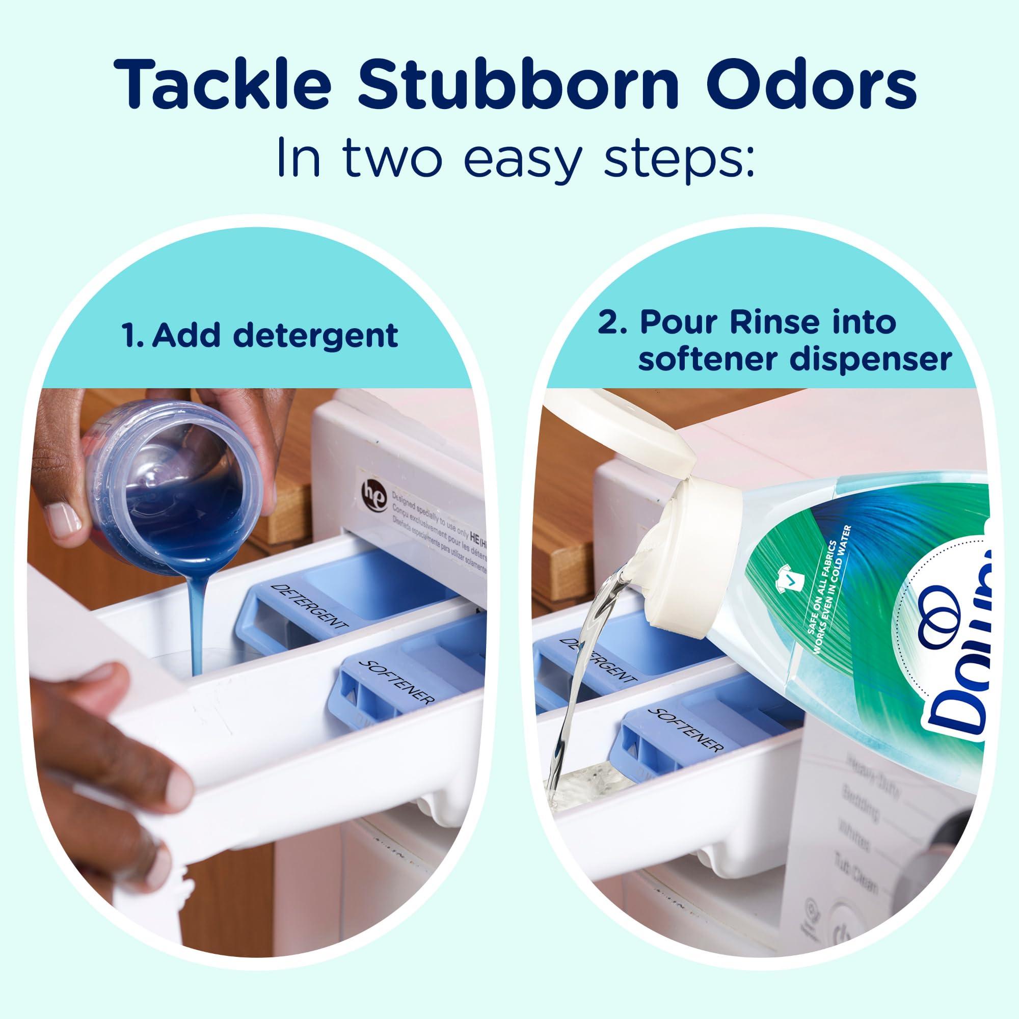 Downy Downy RINSE & REFRESH Laundry Odor Remover and Fabric Softener, Safe on ALL Fabrics, Gentle on Skin, HE Compatible, Cool Cotton, 48 fl oz (Pack of 4)(192 fl oz total)