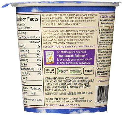 Dr. McDougall's Right Foods Dr. McDougall's Organic Miso Big Soup Cup, Garlic Ginger with Noodles, 1.9 oz