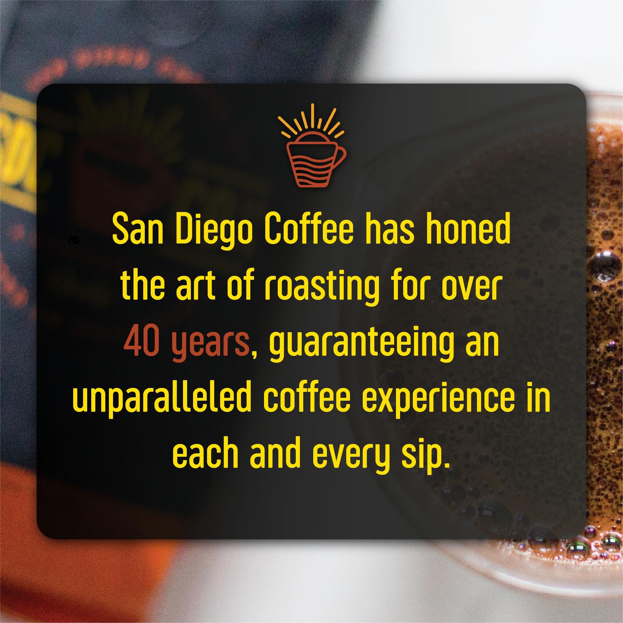 San Diego Coffee San Diego Coffee Espresso, Dark Roast, Ground Coffee, 5-Pound Bag Caf molido tostado