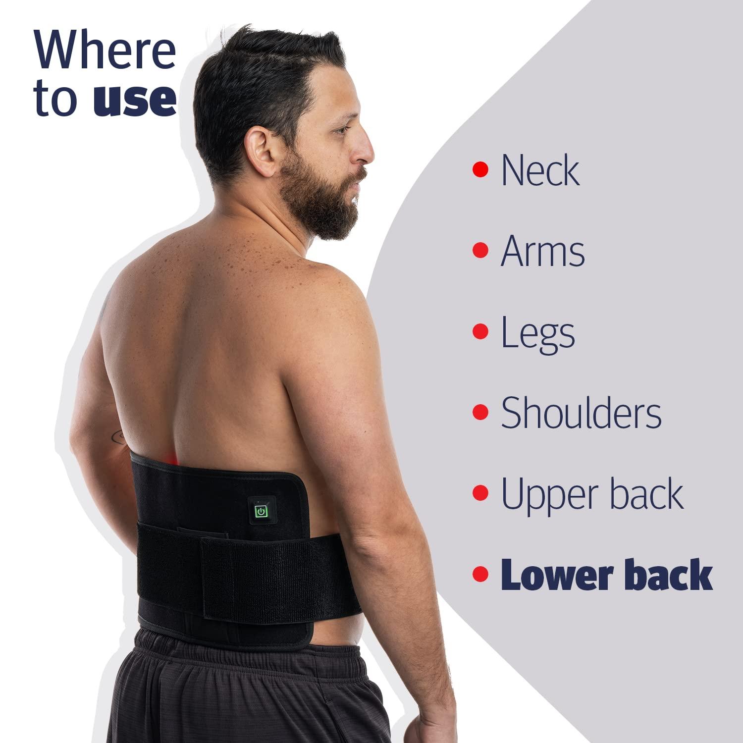 CURALIGHT CURALIGHT Red Light Therapy for Body - LED Infrared and Red Light Therapy Belt for Back, Arms and Neck. Pain Reliever Red Light Body Therapy Equipped. Rechargeable with Powerful LEDs - 660nm 850nm.