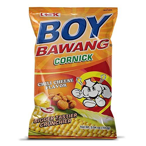 Boy Bawang Boy Bawang Cornick, Chili Cheese - Crispy Tasty & Gluten-Free Corn Nuts 3.54 ounces (100g), 3 Pack