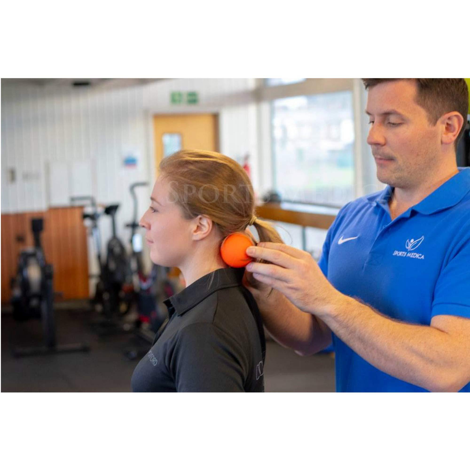 Sports Medica Peanut Massage Ball - Double Lacrosse Ball Massage Ball Therapy | Trigger Point Deep Tissue Exercise | Back Muscle Foam Roller for Myofascial Release | Suboccipital Spine Device - Pressure Point Ball