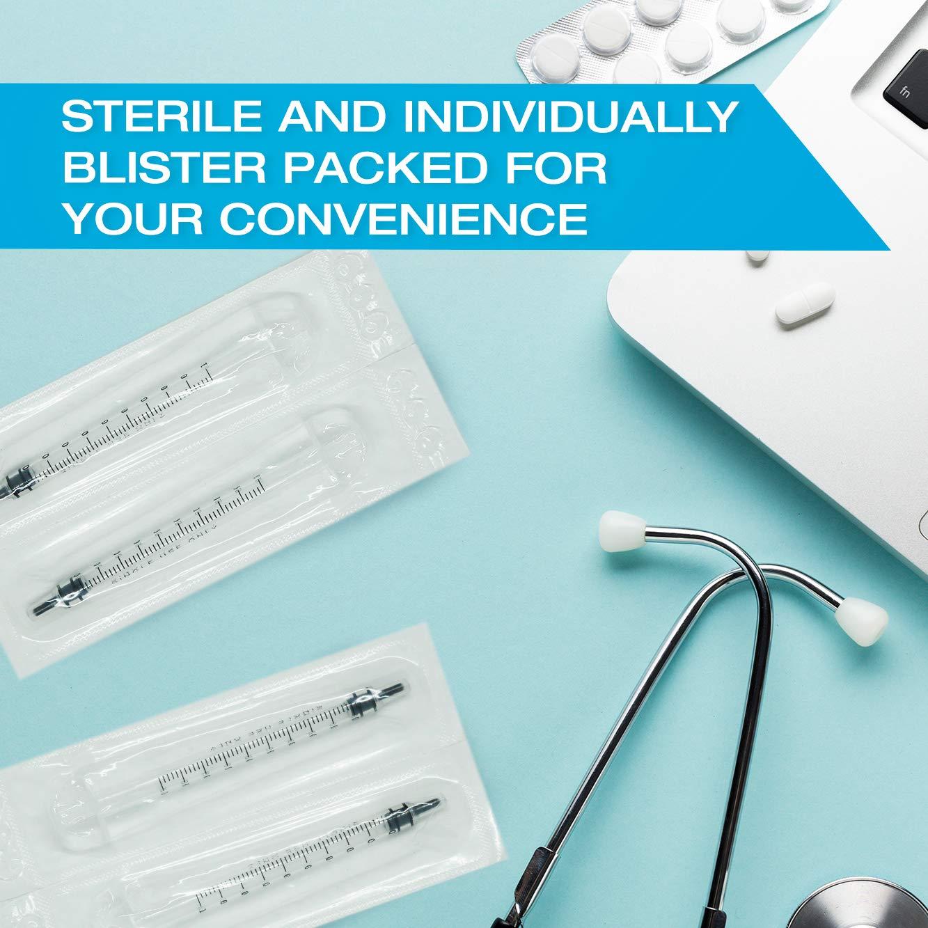 Tilcare 60ml Catheter Tip Syringe with Covers 50 Pack by Tilcare - Sterile Plastic Medicine Food Droppers for Children, Pets or Adults – Latex-Free Oral Medication Dispenser - Large Feeding Tube Syringes