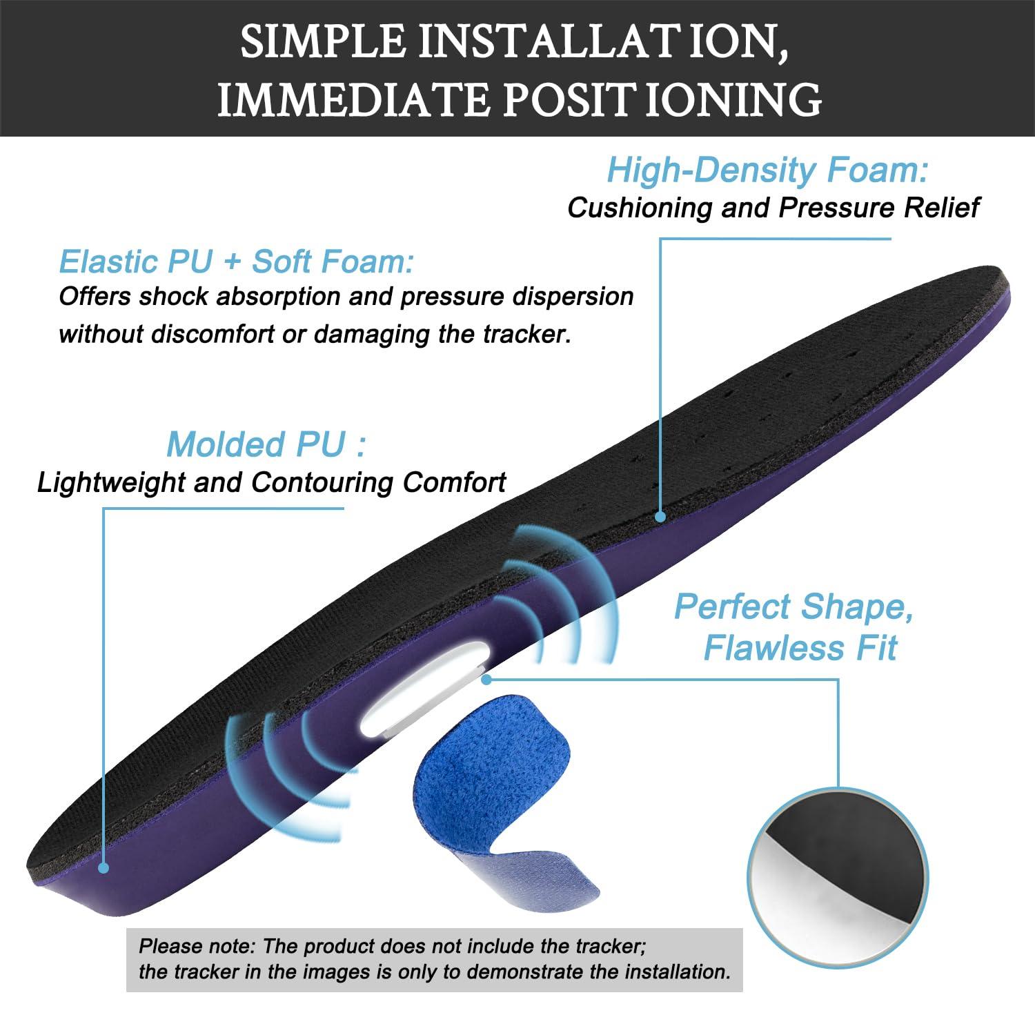 Endoto Endoto Insoles for Airtag Tracking Devise Hidden Holder for Kids Child and Adults, Comfortable Securely Mounted Shoe Inserts for Footwear-290mm