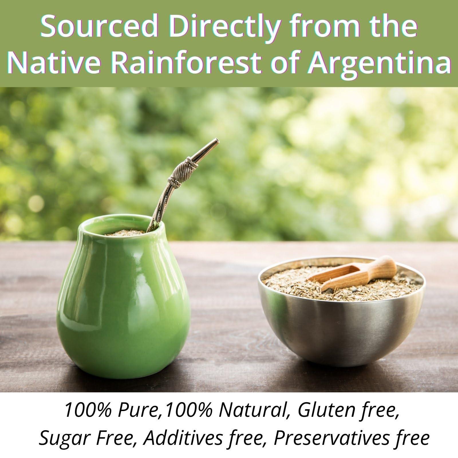 VitalForest 45 Yerba Mate Tea Bags, VitalForest Unsmoked Yerba Mate Argentina, Energy Burst Yerba Tea, NO Dust, NO Stems, from Rainforest, Rich In Antioxidants