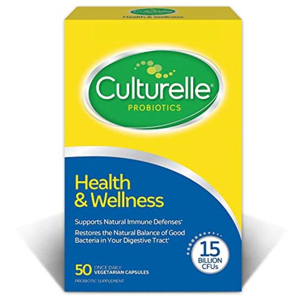 Culturelle Culturelle Health & Wellness Daily Probiotic Supplement For Men & Women, Helps Support Your Immune System, Occasional Diarrhea, Gas & Bloating, 15 Billion CFUs, Non-GMO, 50 Count