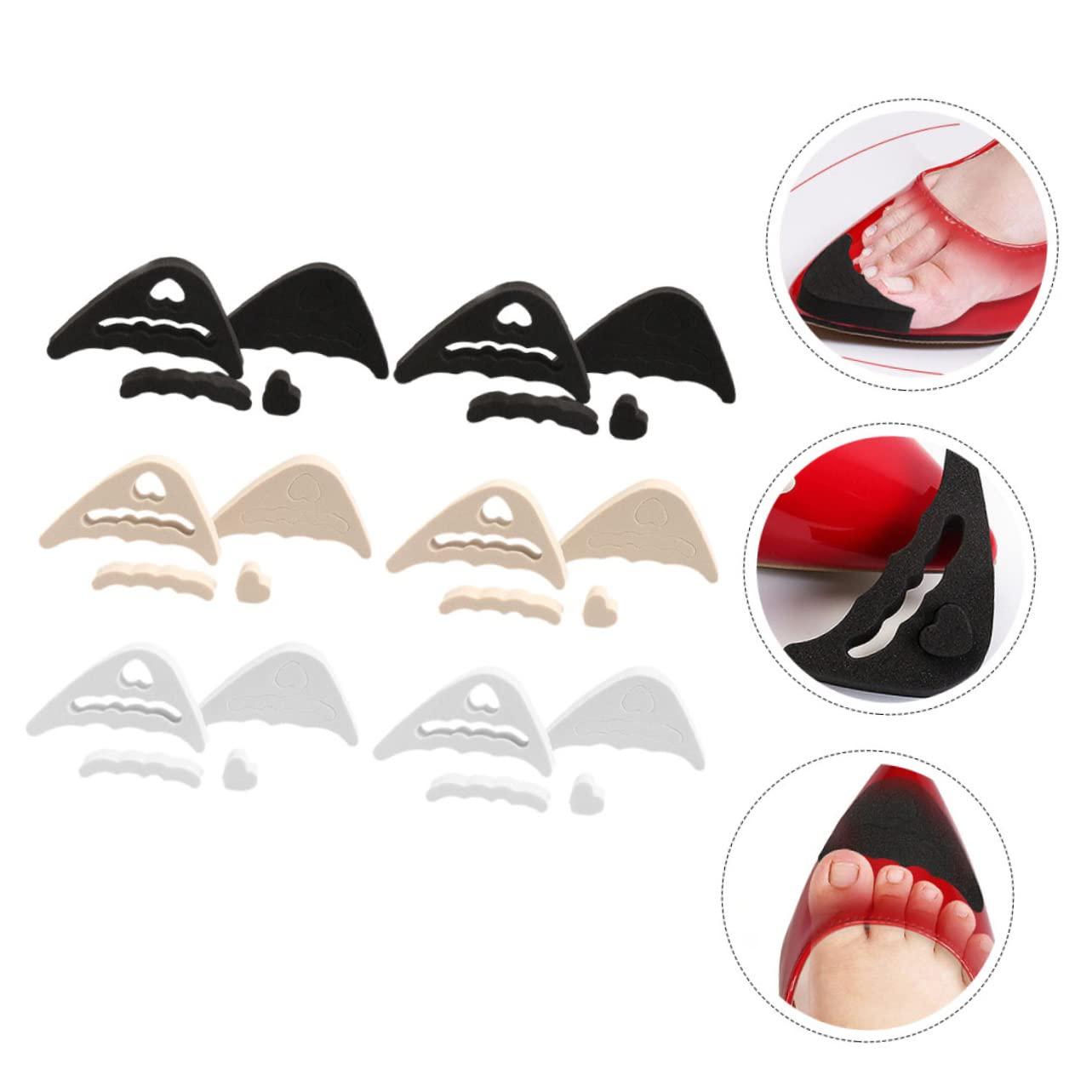 Beavorty 12 Pairs Insole Toe Inserts for Shoes Too Big Shoe Toe Filler Inserts Reusable Too Big Shoe Filler Shoe Toe Plugs for Pumps Shoe Toe Filler for Flat Shoes Too Big Shoe Toe Inserts