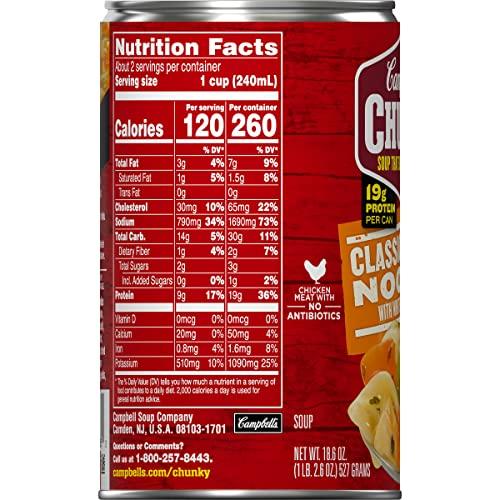 Campbell\'s Campbell\'s Chunky Soup, Classic Chicken Noodle Soup, 18.6 Oz Can