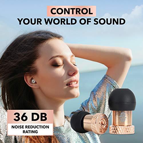 QuietBuds QuietBuds Premium Earplugs - Noise Reduction Ear Plugs with Advance Noise Filtering Technology for Studying Sleeping Blocking Harmful Sound | Hearing Protection Rose Gold Color