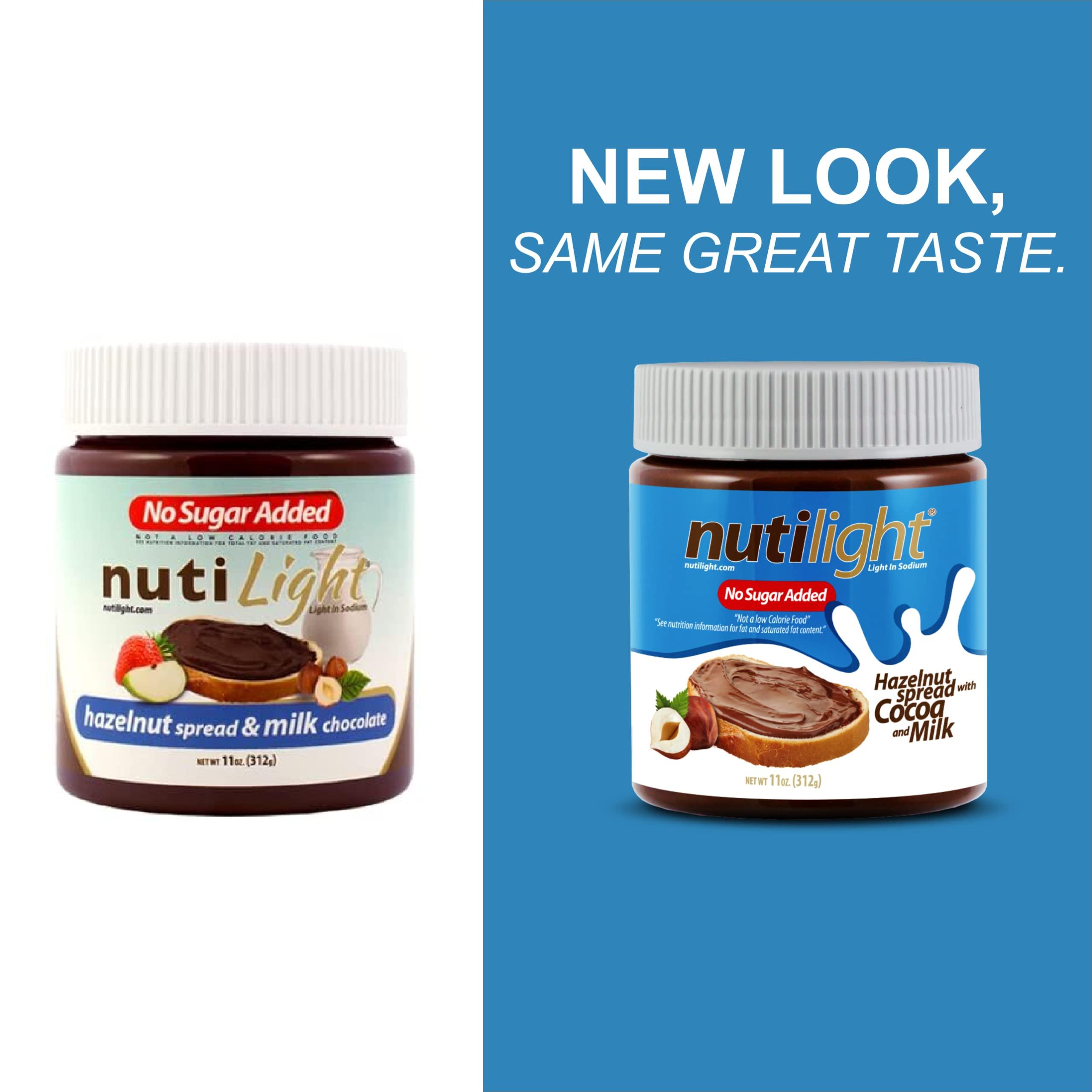 Nutilight Nutilight No Sugar Added Hazelnut Spread with Cocoa and Milk, Keto and Diabetic Friendly, Non-GMO, Gluten-Free, and Soy-Free, 11 Oz (Pack of 1)