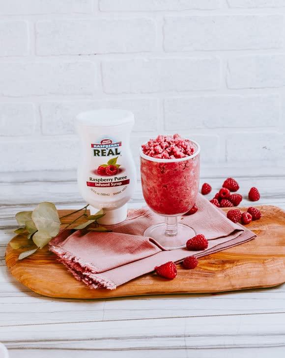 Rel Infused Exotics Raspberry Rel Infused Exotics, Raspberry Puree Infused Syrup, 16.9 FL OZ Squeezable Bottle (Pack of 3)