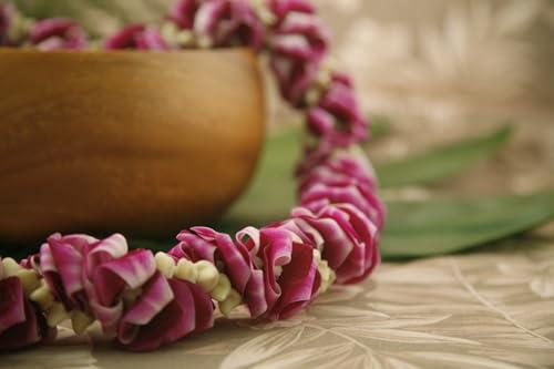 Aloha Island Lei Fresh Hawaiian Deluxe Orchid Flower Lei, Purple