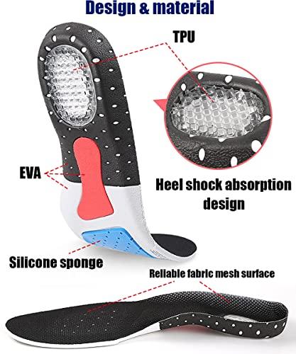 METANIC METANIC Shoe Insole Pad, Shoe Insert, Cutable Insole for Athletic Sports Running Hiking Basketball Bassball Football Bicycle Camping Hunting, Shock Absorbing Shoe Insole(Color B, Large-(7. 5-12))