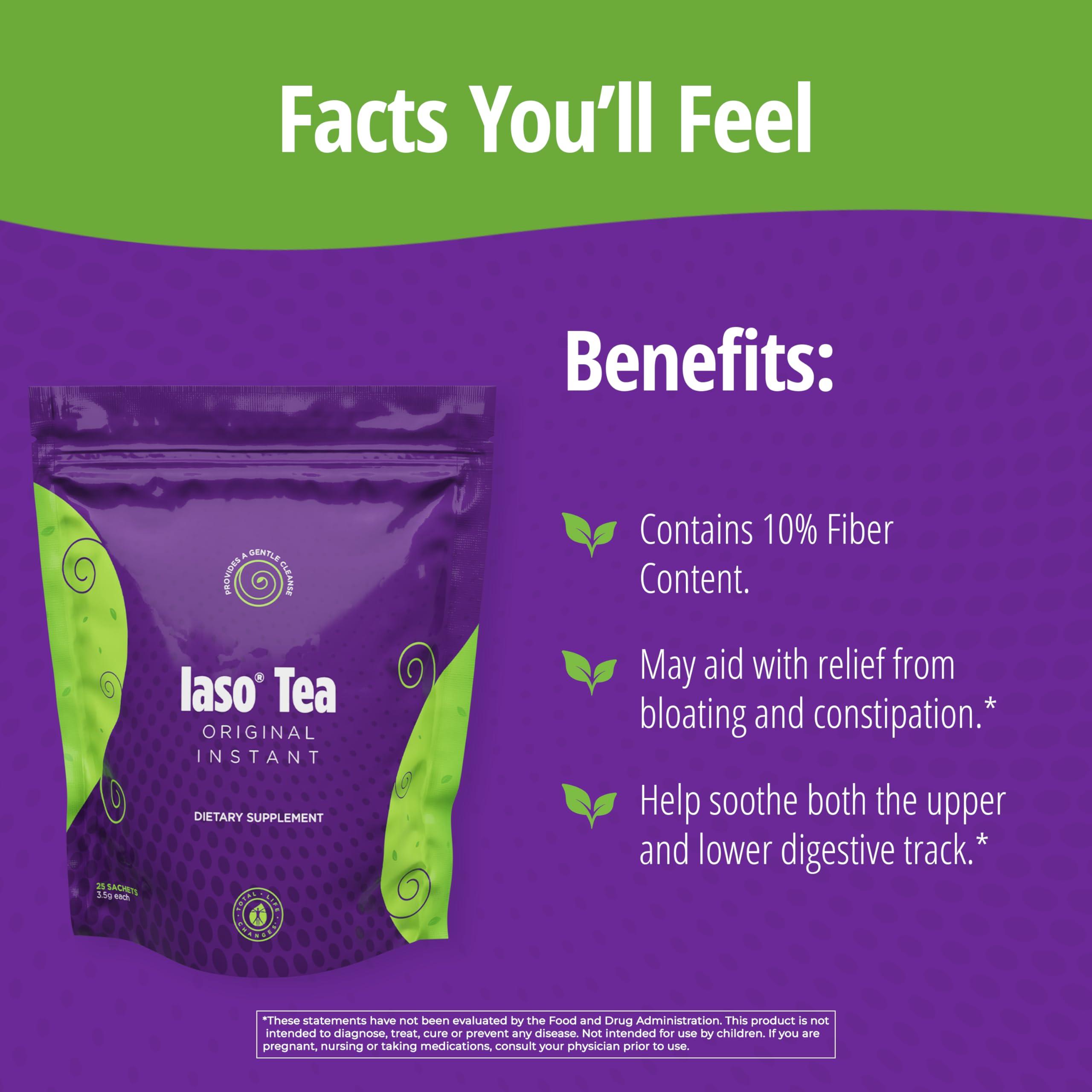 Total Life Changes Total Life Changes Iaso Instant Tea (Original) - Convenient Cleansing Tea for a Balanced Lifestyle, Gentle & Refreshing, 25 Sachets, Pack of 2