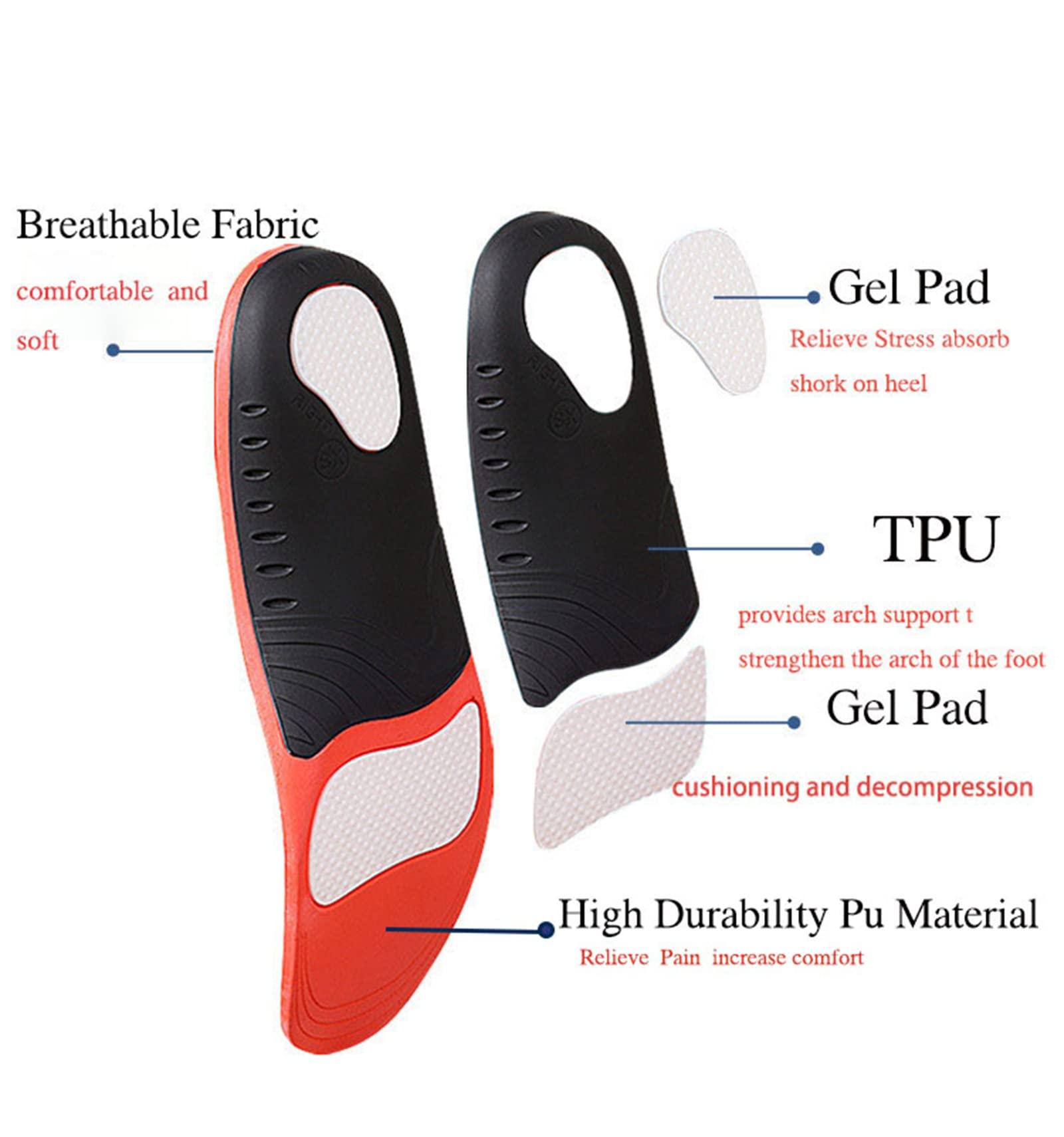 ZNGG ZNGG Plantar Fasciitis Insoles Arch Support For Men &Women, Orthotic Insoles Heel Pain Relief Running Orthopedic Inserts,Boot Shoe Insole for Plantar Fasciitis,Overpronation,Bunion,Flat Feet