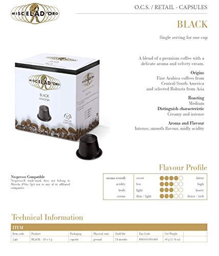 Miscela D'Oro Miscela d'Oro Espresso Cremoso Nespresso Compatible Capsules - 1 full case = 10 bags