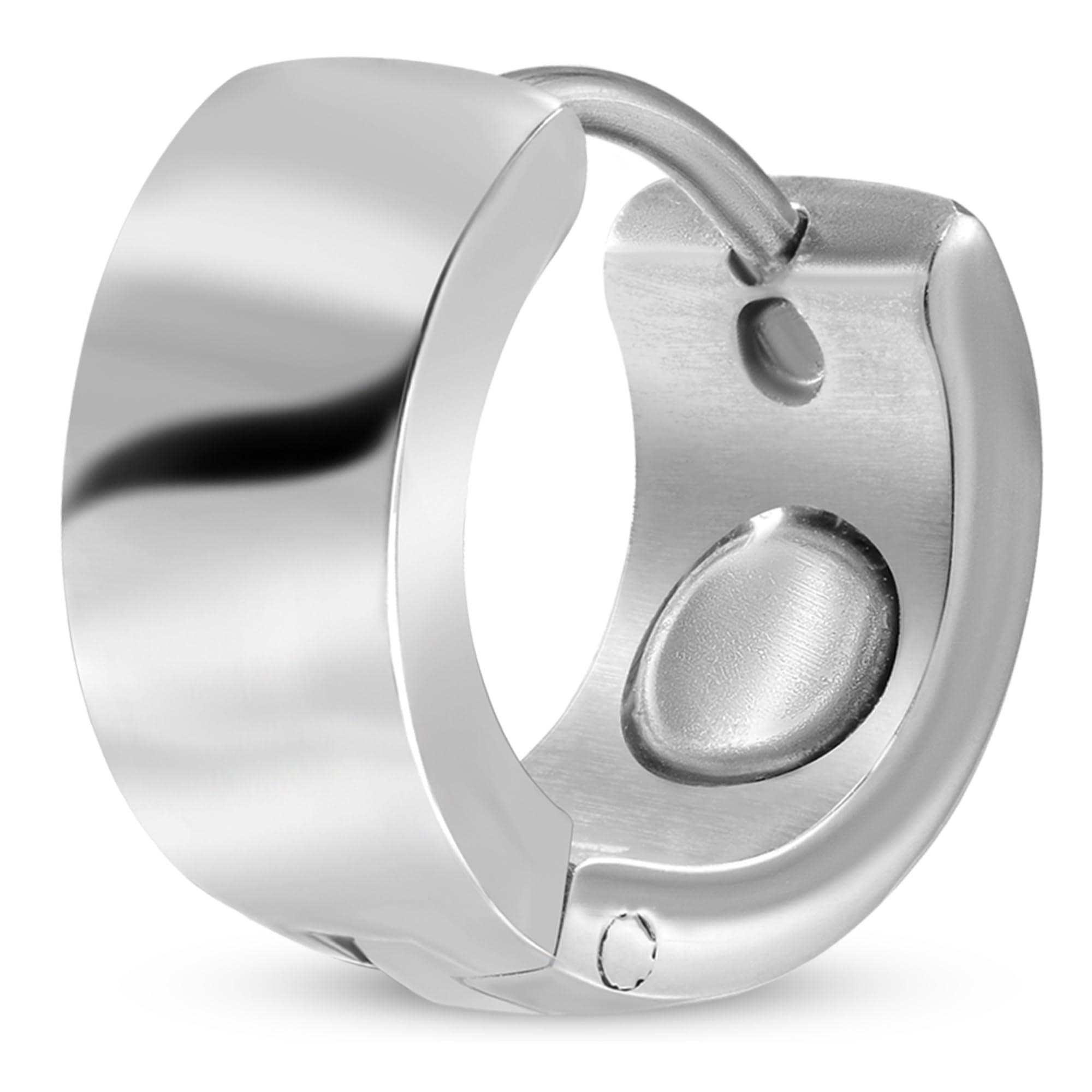 MagnetRX MagnetRX Magnetic Earrings for Women Premium Magnetotherapy Lymphatic Earrings Polished Stainless Steel Womens Lymphvity Magnetic Therapy Acupressure Earrings (Silver)