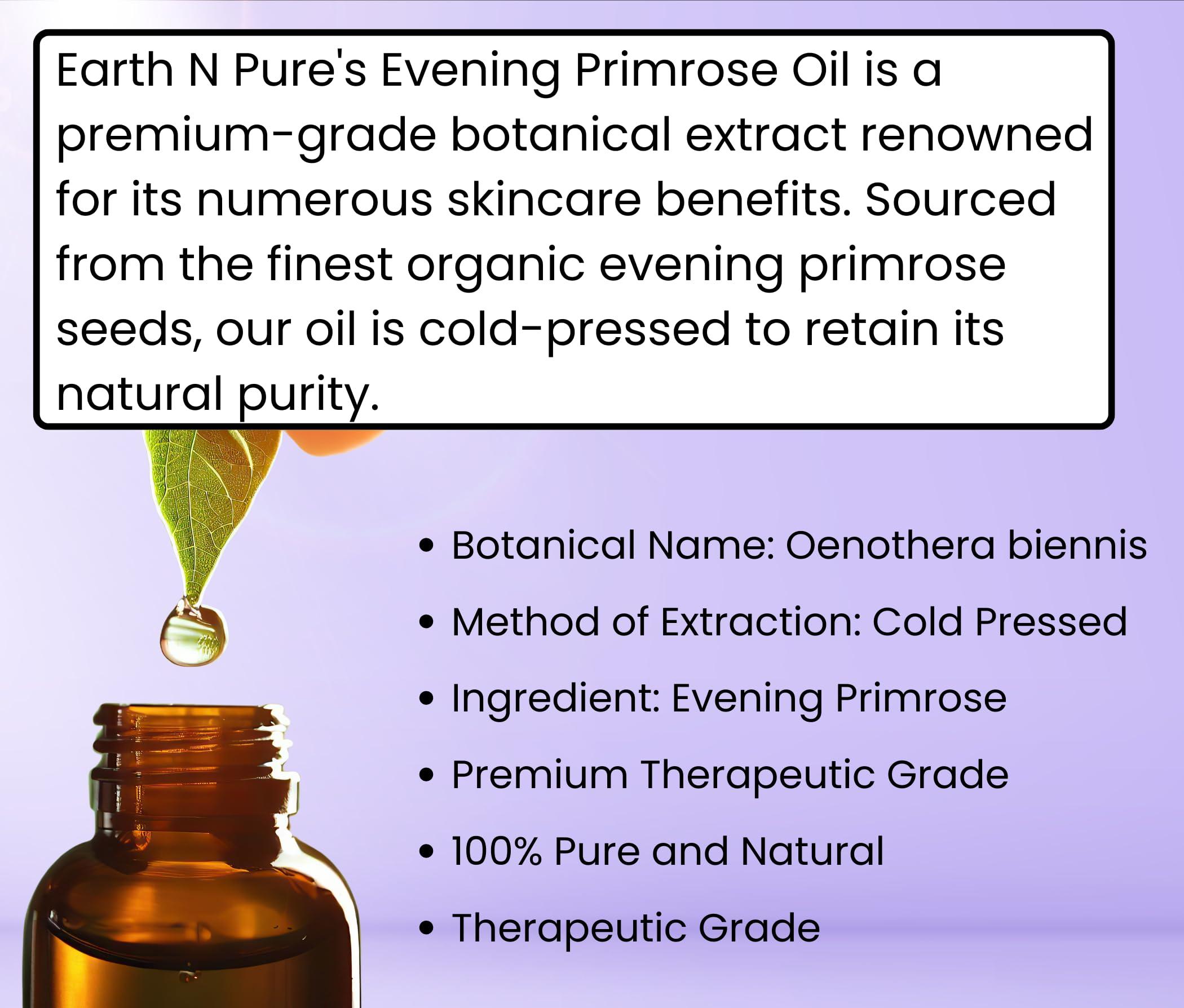 EARTH N PURE EARTH N PURE Evening Primrose Oil Cold Pressed, Pure and Natural 50 ml