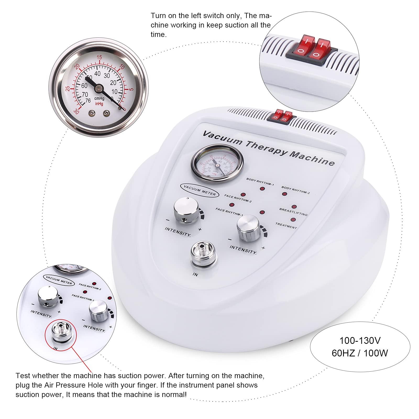 Meifuly Vacuum Therapy Cupping Machine with 30 Cups and 3 Metal Gua Sha Handles for Salon SPA, Body, Back, Face Massage Care