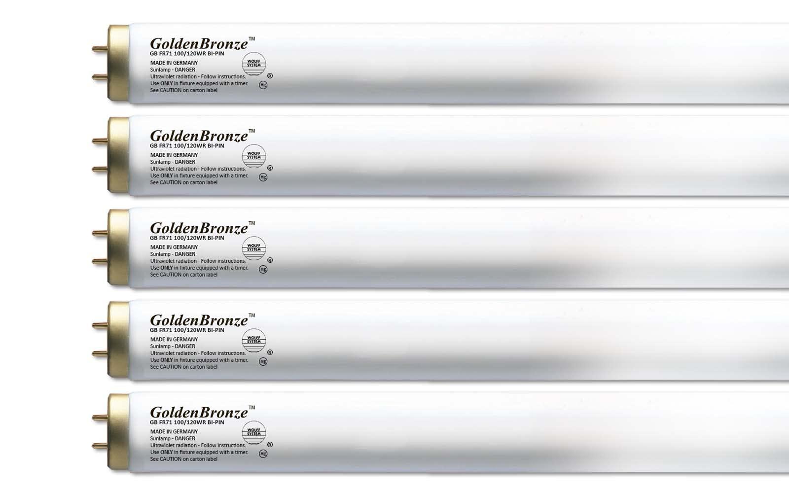 Wolff Wolff GoldenBronze FR71 T-12, Reflector 100/120WR Bi-Pin Tanning Bulbs (32)