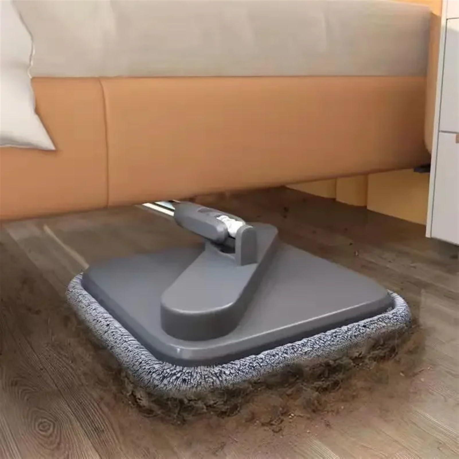 QIAAN mop Square Rotating mop and Bucket with Separate compartments for Clean and Dirty Water with self-Cleaning Feature with Microfibre Replaceable mop Pads Floor Cleaning mop mops for Floor Cleaning (Col
