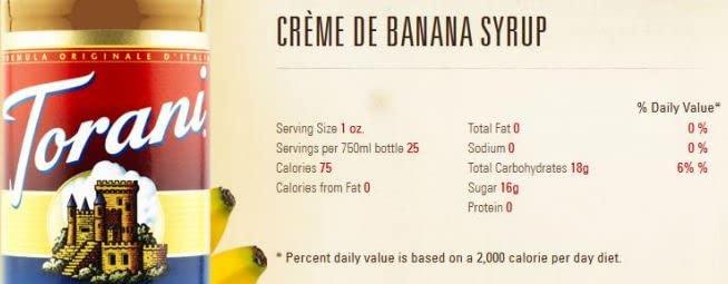 Torani Torani Banana, Creme De, 25.4-Ounce Bottles