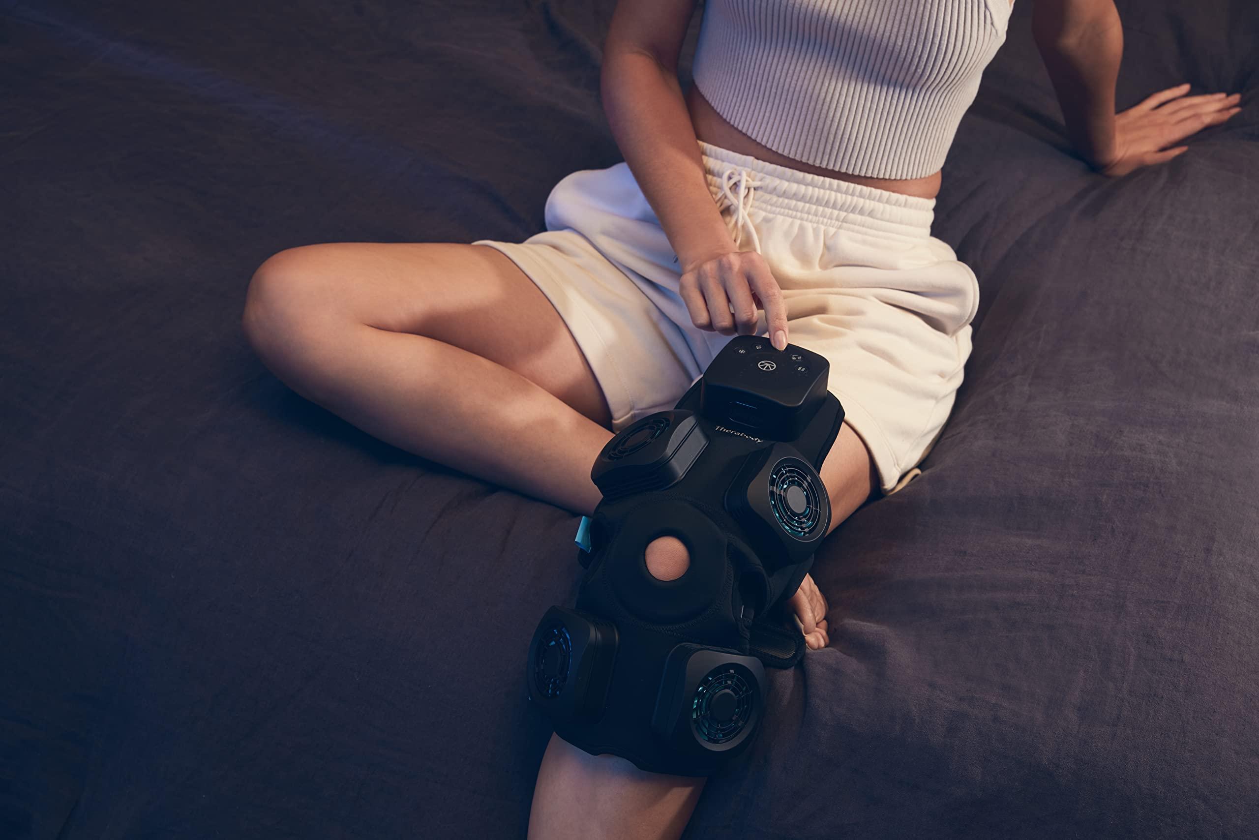 TheraGun TheraGun RecoveryTherm Knee - Contrast Therapy Wrap - Hot & Cold Vibration Wrap for Athletes - Advanced Contrast Therapy for Knee Pain Relief Wrap with Cryothermal Technology - One Size Fits All