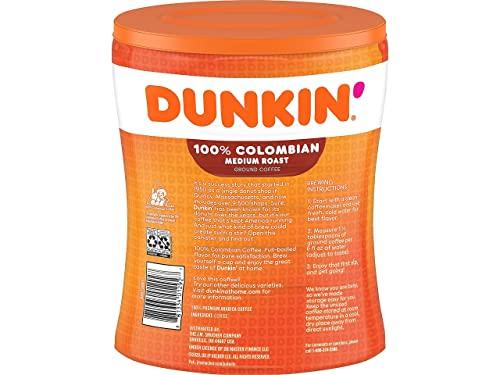 Dunkin' Donuts Dunkin' Donuts 8133401292 Colombian Ground Coffee, Medium Roast, 27.05 oz.