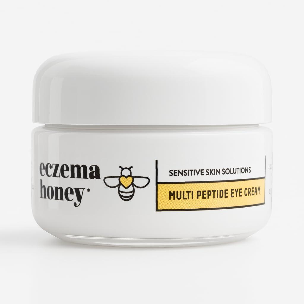 ECZEMA HONEY ECZEMA HONEY Multi Peptide Eye Cream - Anti Aging Eye Cream for Dark Circles & Puffiness - Facial Skin Care Products for Eczema, Dry & Sensitive Skin (0.5 Oz)