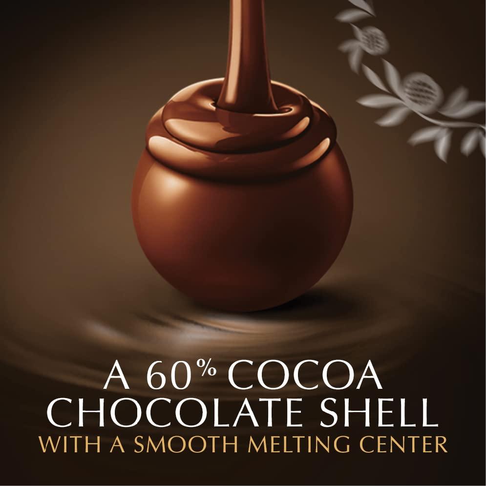 Lindt Lindt LINDOR 60% Extra Dark Chocolate Truffles, Dark Chocolate Candy with Smooth, Melting Truffle Center, Great for gift giving, 5.1 oz. Bag (6 Pack)