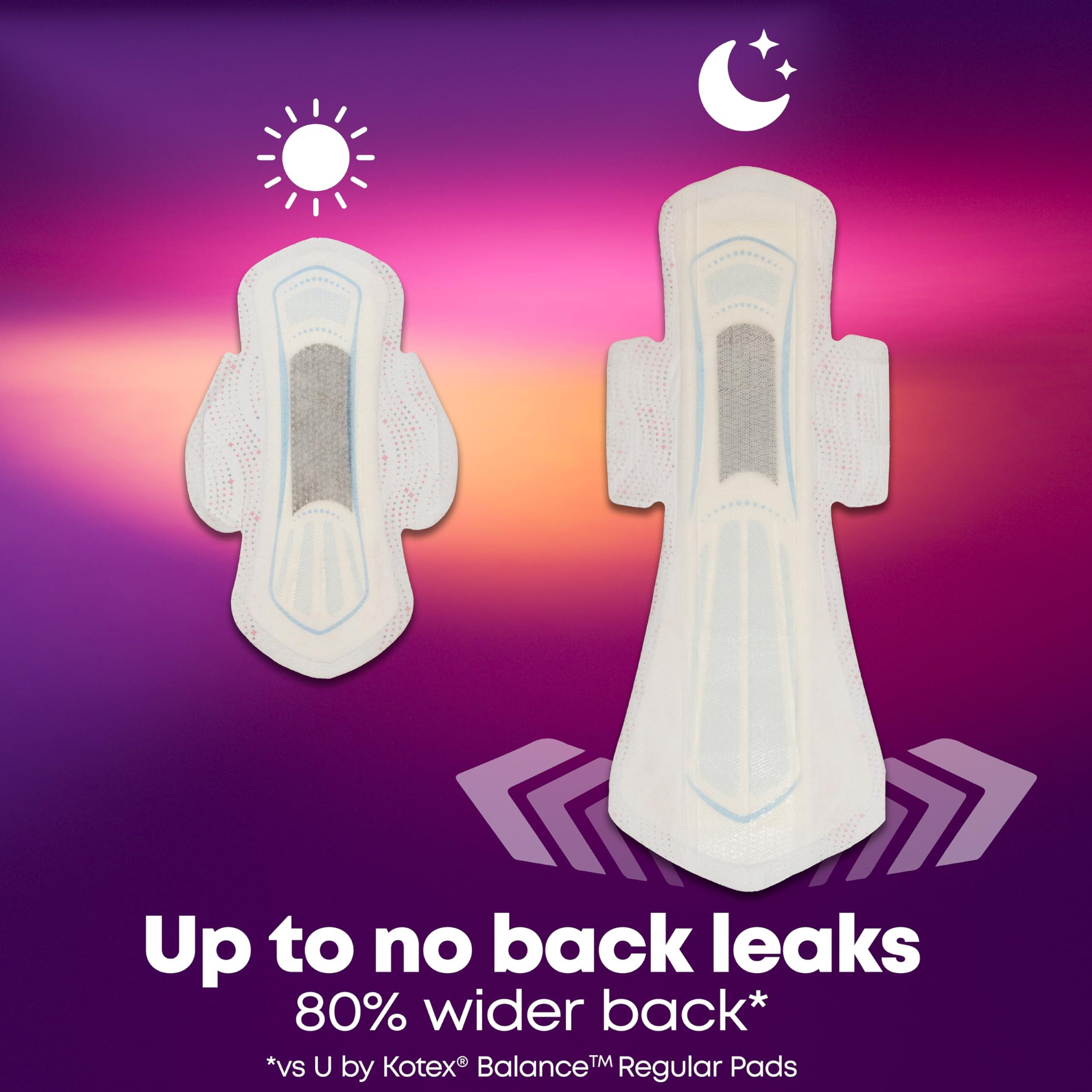 U by Kotex U by Kotex Balance Ultra Thin Overnight Pads with Wings, Extra Heavy Absorbency, 30 Count (Pack of 2)