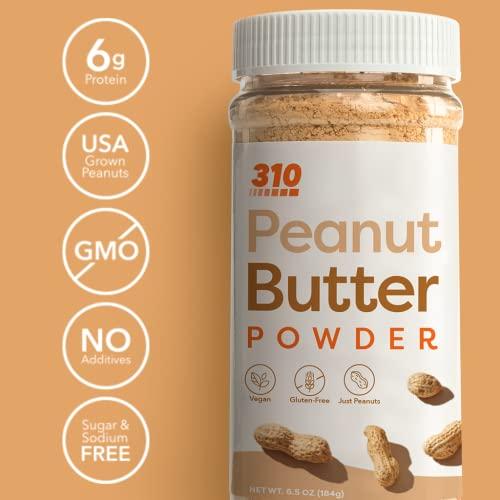 310 Nutrition 310 Nutrition Powdered Peanut Butter Non GMO - All Natural - Gluten-Free Protein Powder 6.5oz