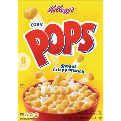 Corn Pops Kellogg\'s Corn Pops Breakfast Cereal, Kids Cereal, Family Breakfast, Original (18 Boxes)