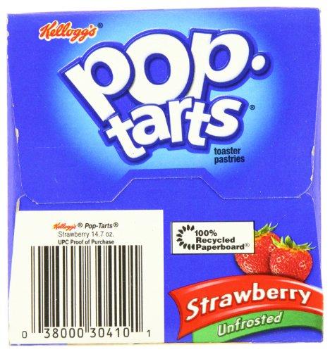 Pop-Tarts Pop-Tarts Breakfast Toaster Pastries, Unfrosted Strawberry Flavored, 14.7 oz (8 Count)