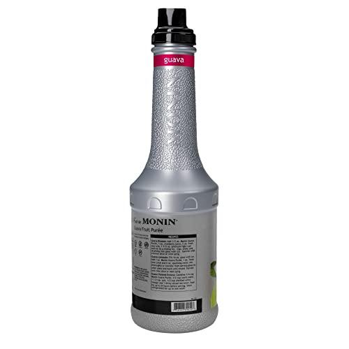 Monin Monin - Guava Fruit Purée, Juicy Guava Taste, Perfect for Lemonades, Teas, Cocktails, Mocktails, Culinary Dishes & More, Vegan, Non-GMO, Gluten-Free (1 Liter)