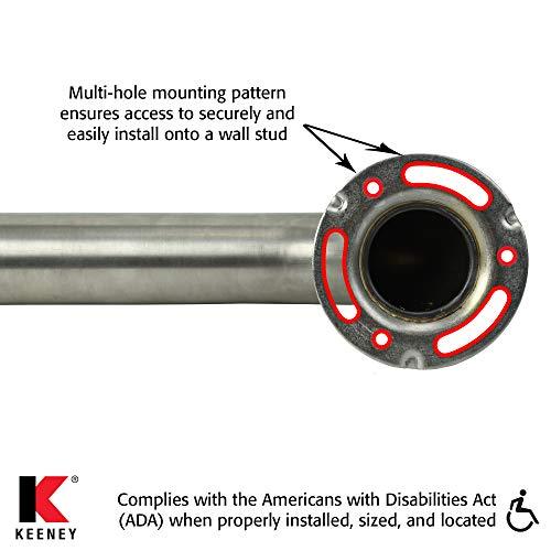 Plumb Pak Keeney PP19340SG Stainless Steel Grab Bar 1.25 In. Dia. x 12 In. Exposed Screw, Sure Grip