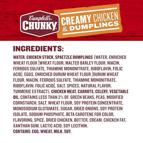 Campbell\'s Campbell\'s Chunky Soup, Creamy Chicken and Dumplings Soup, 18.8 Oz Can (Pack of 2)