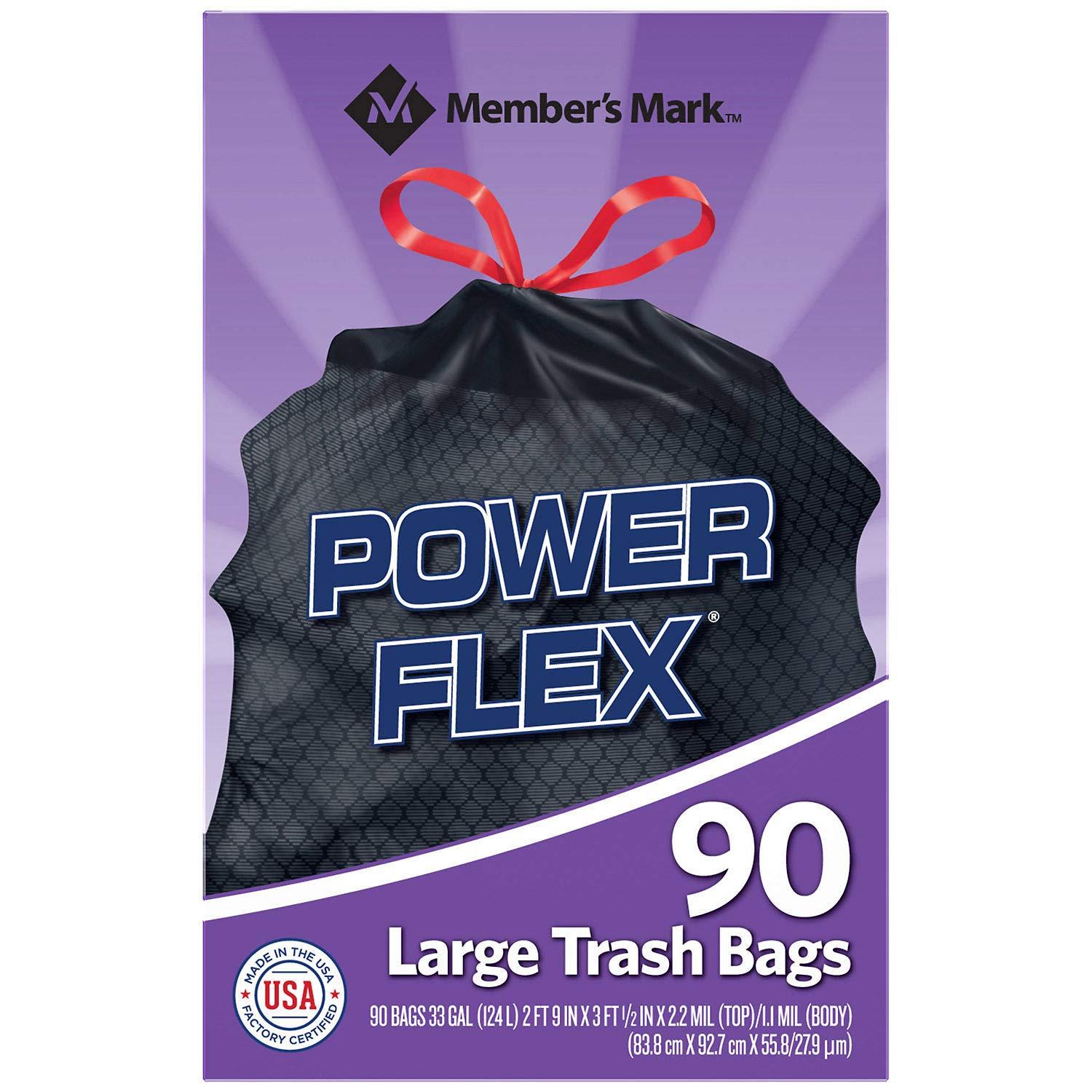 Member's Mark Member\'s Mark Power-Guard Drawstring Bags - 33 gal. - 90 Count
