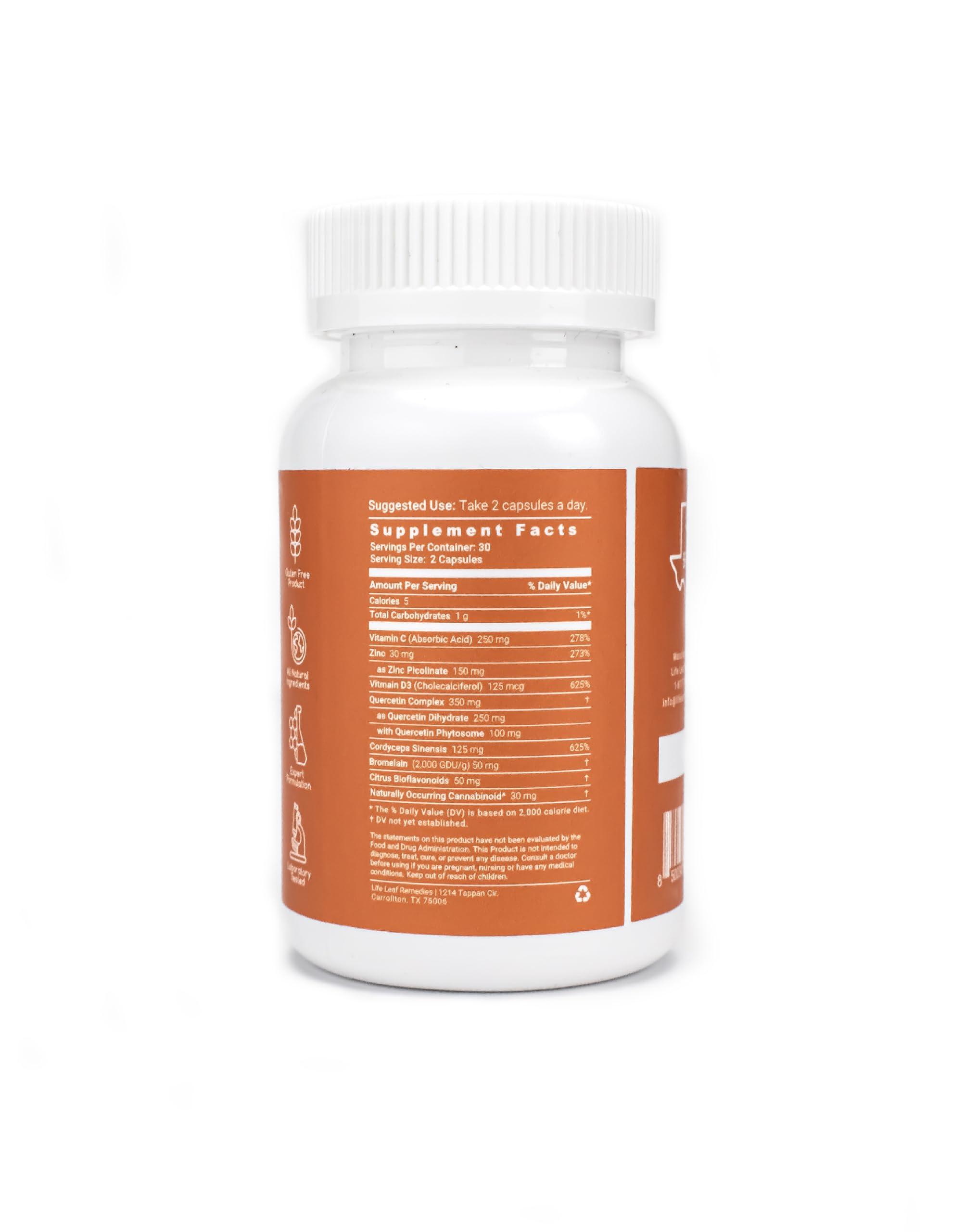 Life Leaf Remedies Immune System Boosters for Adults (Men/Women) - Immunity Support Supplement Capsules with Natural Vitamins & Nutrients for Enhanced Health